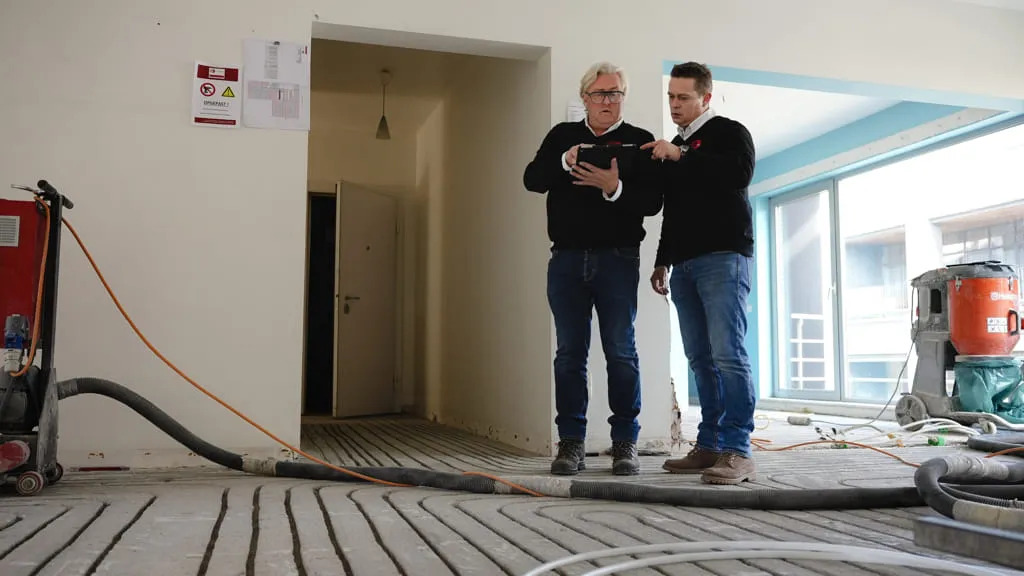 TD Heating controleert de uitvoering op de werf